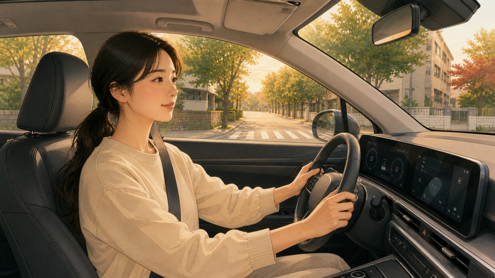 하남 여성 운전자 방문운전연수 일러스트